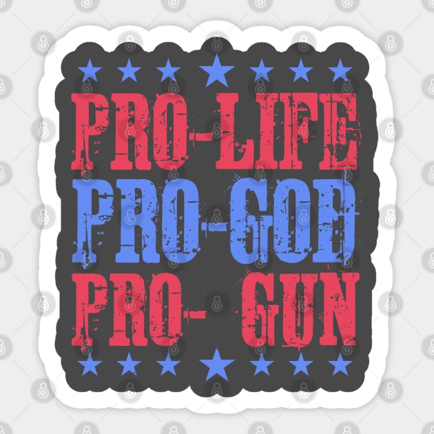 Life God Gun Sticker by OSCAR BANKS ART